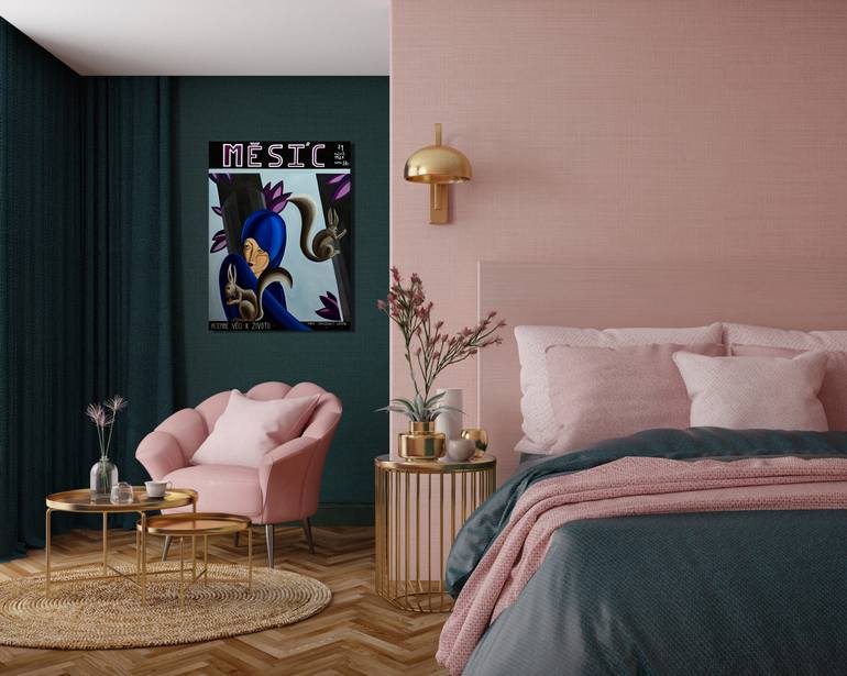 Original Art Deco Fashion Painting by Roman Sedlak