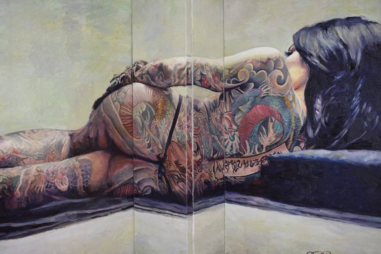 Original Figurative People Painting by Van Krusteva