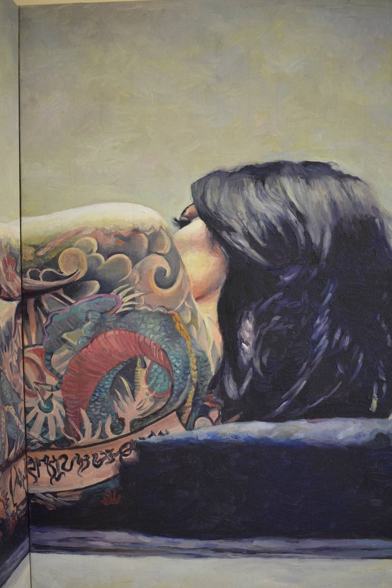 Original Figurative People Painting by Van Krusteva
