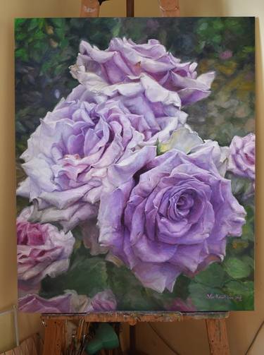 Original Fine Art Floral Paintings by Van Krusteva