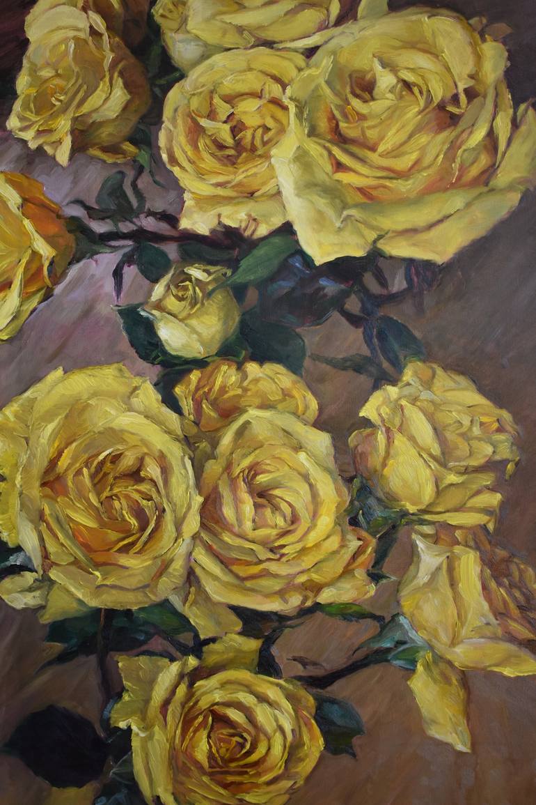 Original Floral Painting by Van Krusteva