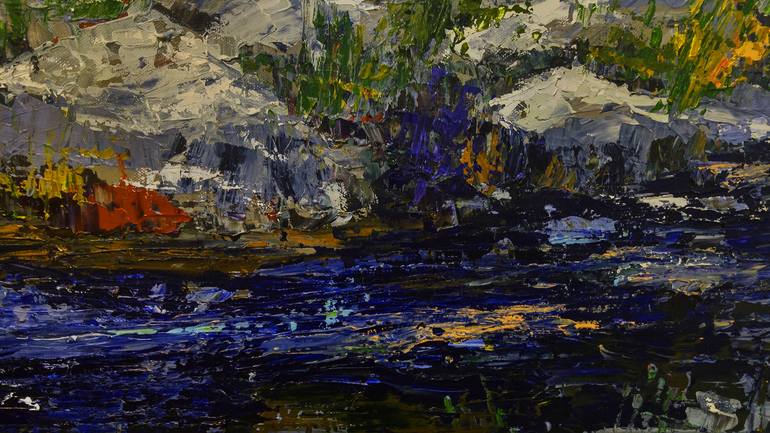 Original Impressionism Landscape Painting by JONATHAN CENTENO