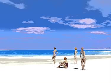 Original Figurative Beach Digital by Fred Juergen Rogner