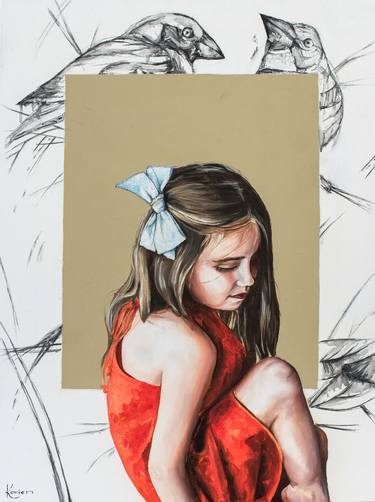 Original Fine Art Children Paintings by Karien Jordaan