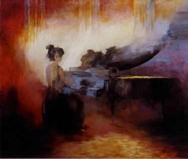 Original Impressionism Music Paintings by Dick Haakman