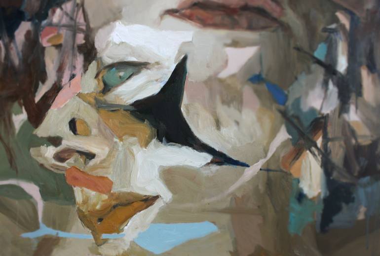 Original Surrealism People Painting by Mo Mot
