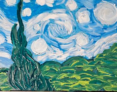 Original Abstract Expressionism Landscape Painting by Valerie Leri