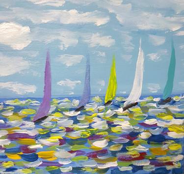 Original Sailboat Paintings by Valerie Leri