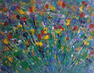 Original Abstract Expressionism Botanic Paintings by Valerie Leri
