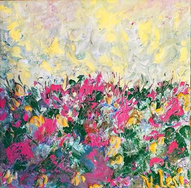 Original Abstract Expressionism Botanic Paintings by Valerie Leri