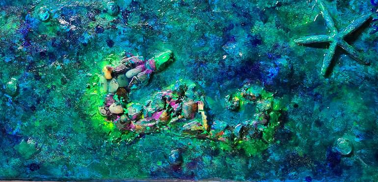 Original Abstract Fish Painting by Valerie Leri