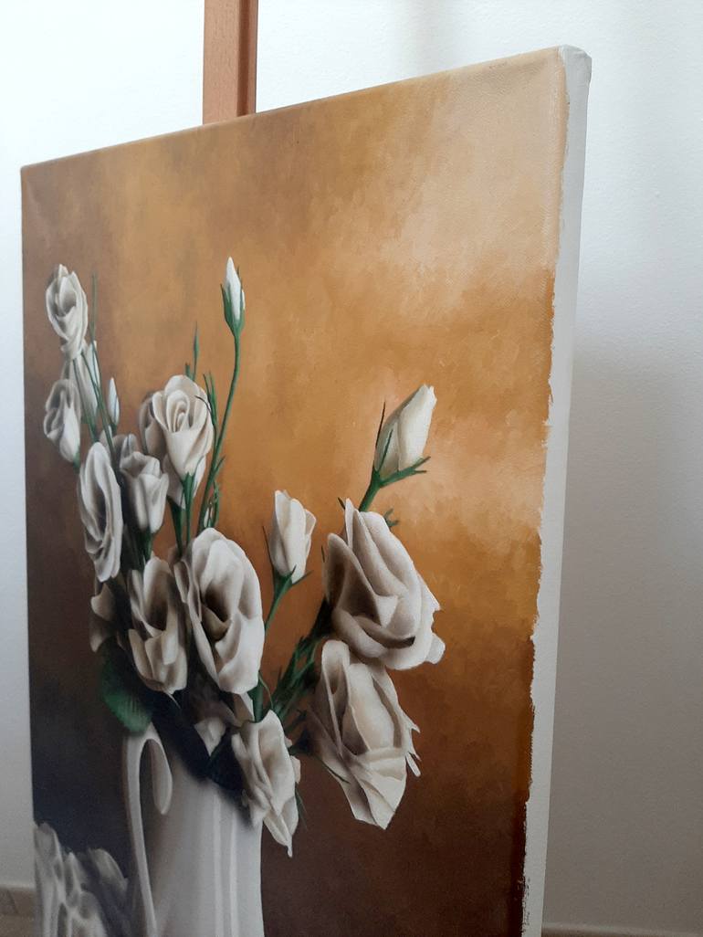 Original Fine Art Floral Painting by Ivan Pili