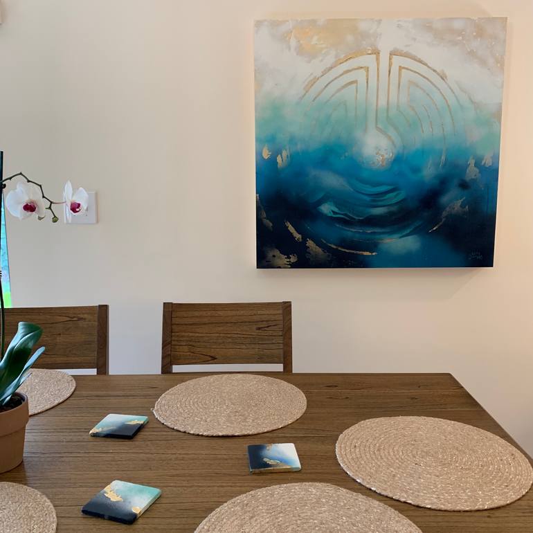 Original Modernism Abstract Painting by Leah Guzman