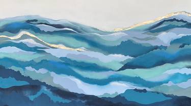 Original Abstract Beach Paintings by Leah Guzman