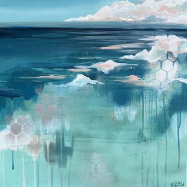 Original Conceptual Seascape Painting by Leah Guzman