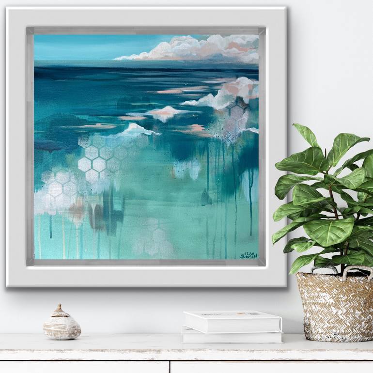 Original Conceptual Seascape Painting by Leah Guzman