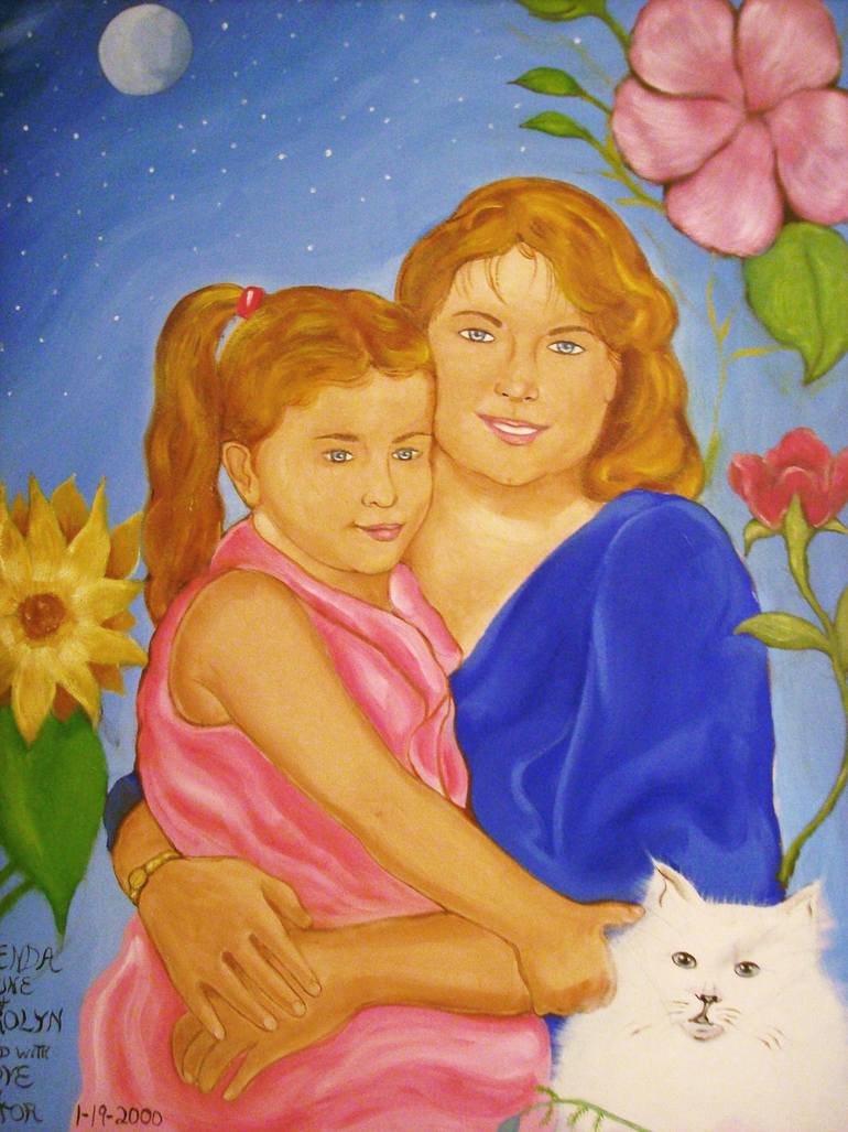 MOTHER AND CHILD Painting by Hector Nieves | Saatchi Art