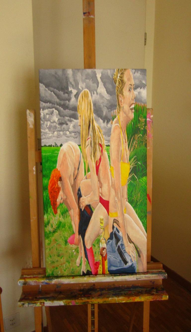 Original People Painting by Ludovic Jaccoud