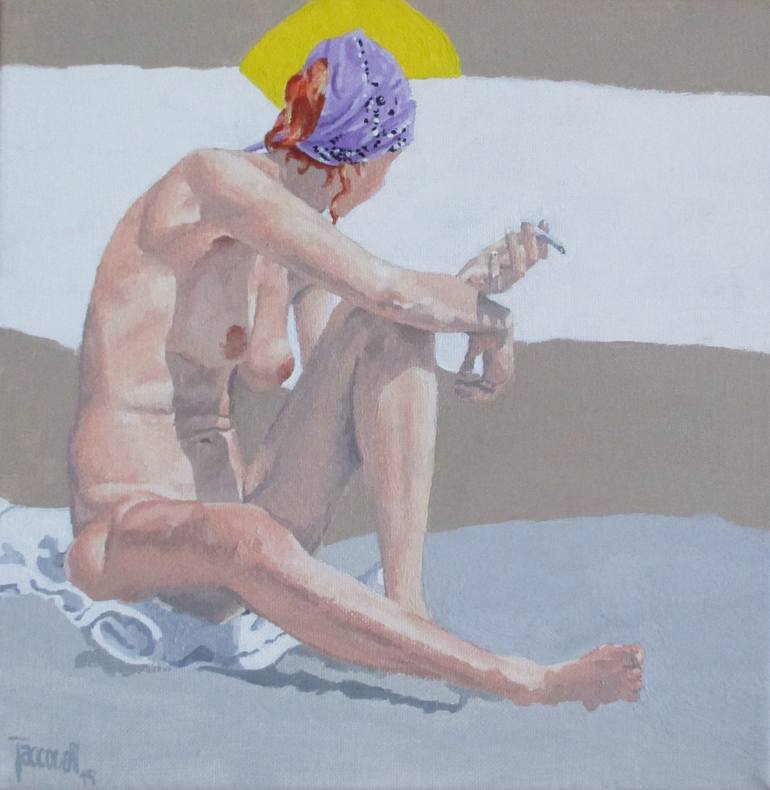 Original Figurative Nude Painting by Ludovic Jaccoud