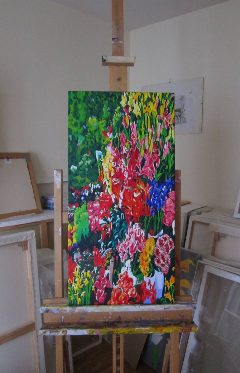 Original Floral Painting by Ludovic Jaccoud