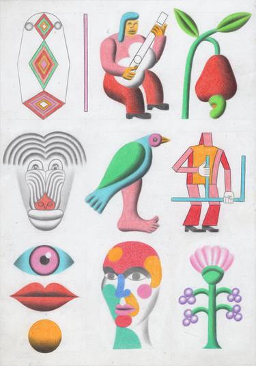 Original Pop Art Fantasy Drawing by Flavio Morais