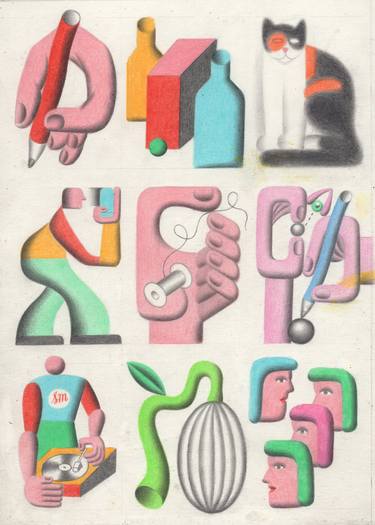 Original Pop Art Humor Drawing by Flavio Morais