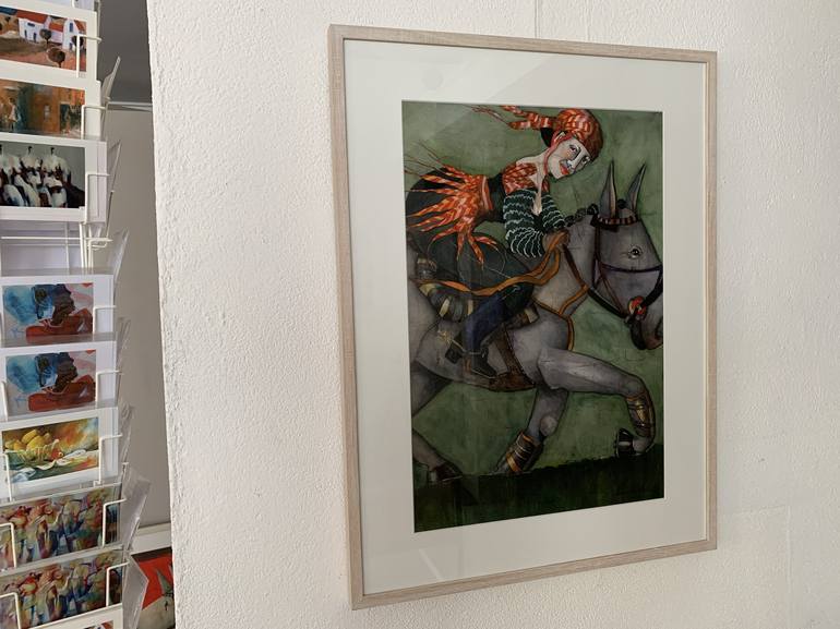 Original Figurative Horse Painting by Louise de Winter