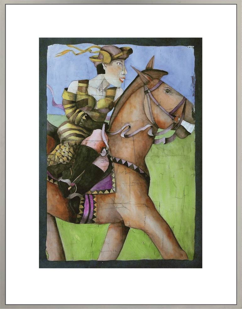 Original Figurative Horse Painting by Louise de Winter