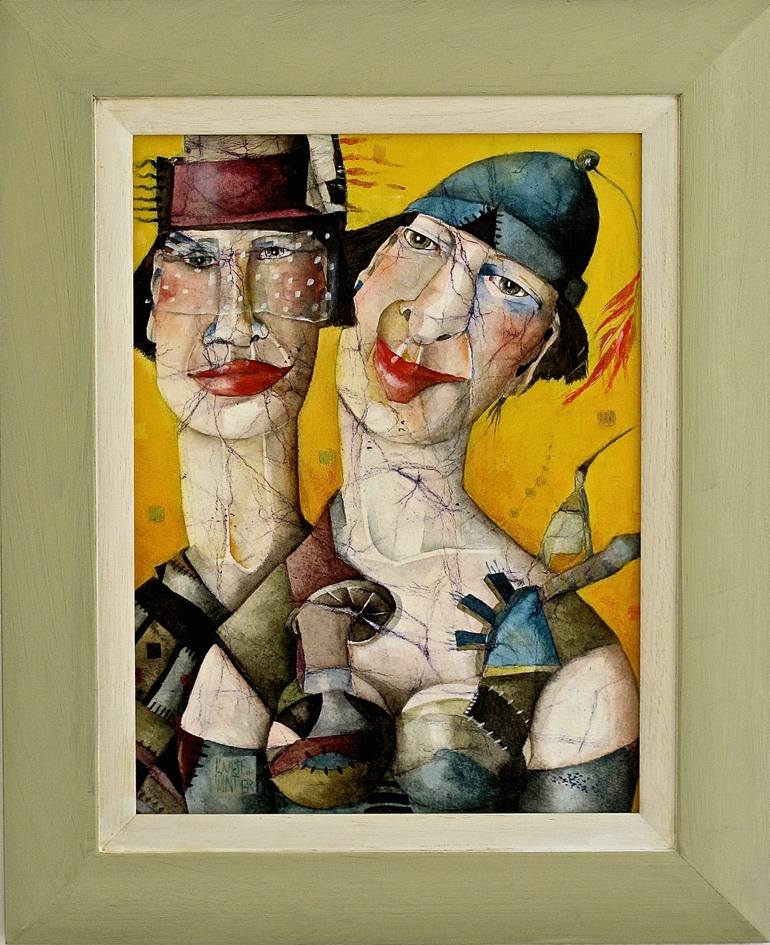 Original Figurative Family Painting by Louise De Winter