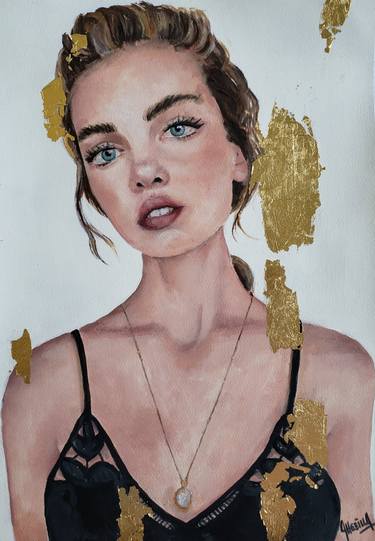 Print of Portrait Paintings by Agostina Hebilla
