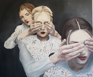 Print of Figurative Women Paintings by Agostina Hebilla