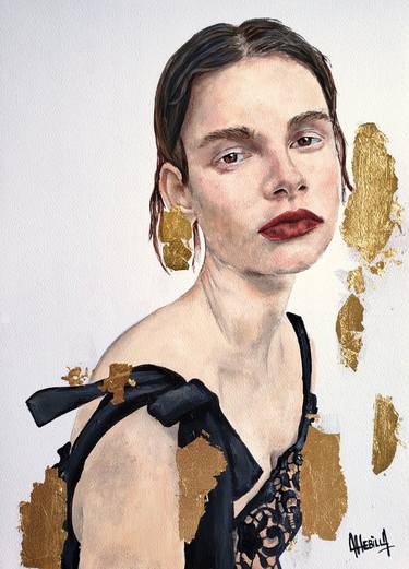 Print of Realism Portrait Paintings by Agostina Hebilla