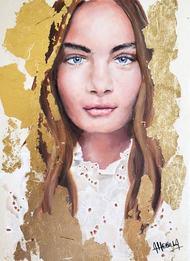 Original Portrait Painting by Agostina Hebilla