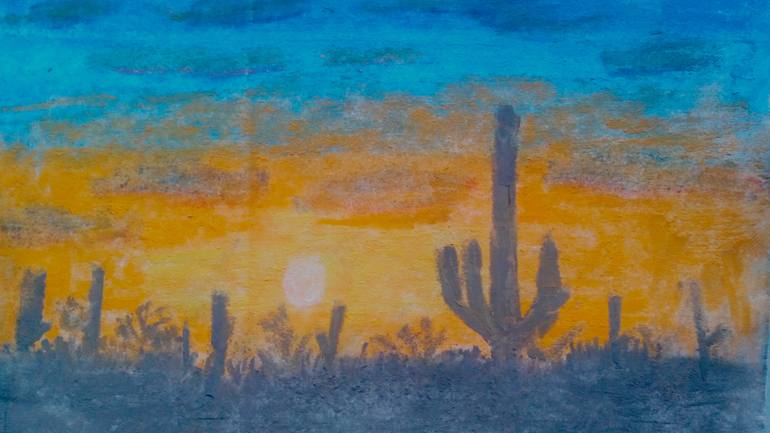 Arizona Sunset Drawing by Willie Overman | Saatchi Art