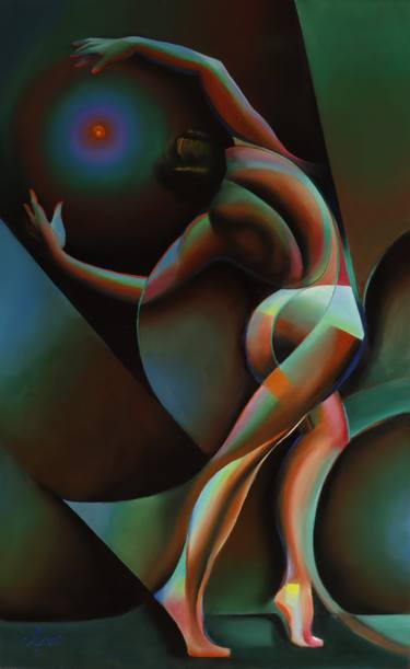 Original Cubism Nude Paintings by Corné Akkers