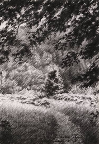 Original Impressionism Landscape Drawings by Corné Akkers