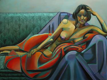 Original Cubism Nude Paintings by Corné Akkers
