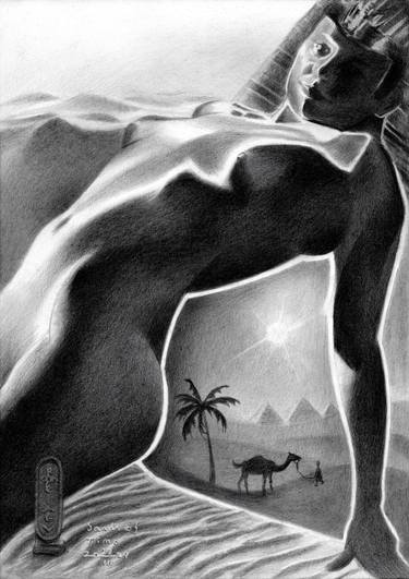 Original Art Deco Nude Drawings by Corné Akkers