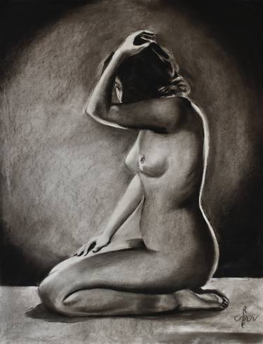 Print of Impressionism Nude Drawings by Corné Akkers