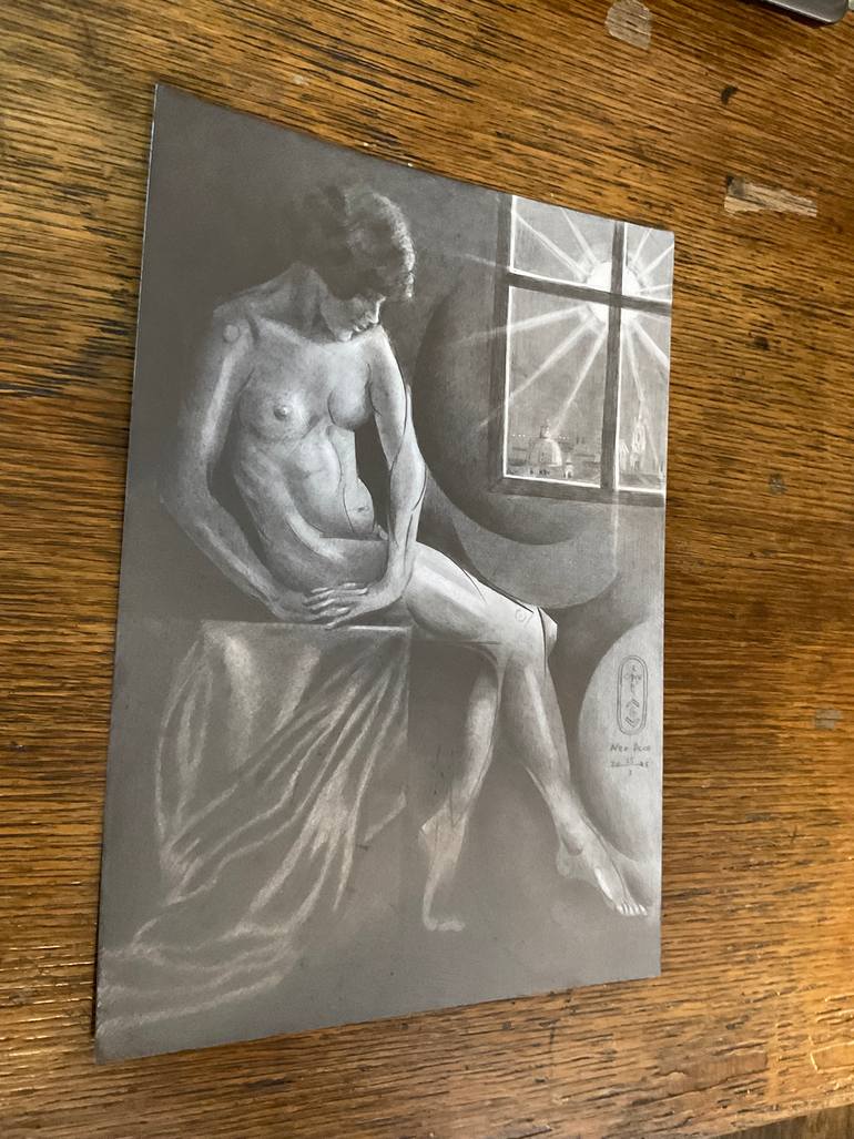 Original Surrealism Nude Drawing by Corné Akkers