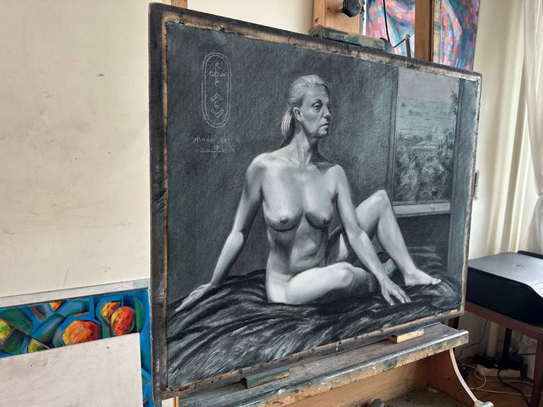 Original Impressionism Nude Drawing by Corné Akkers