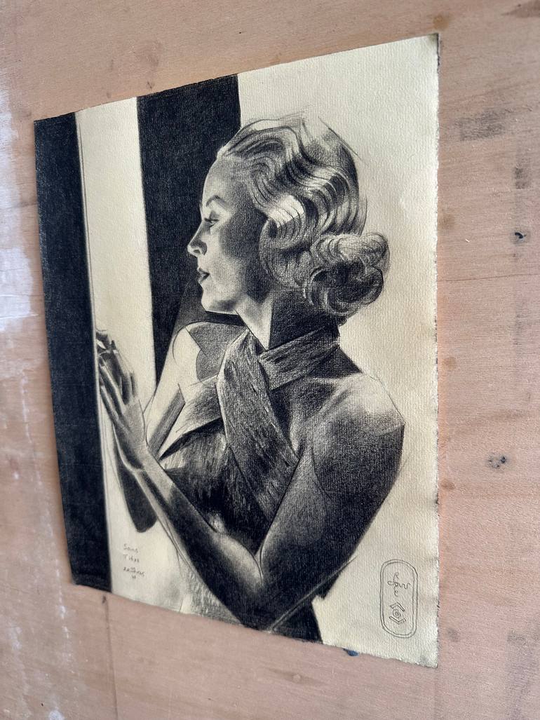 Original Cubism People Drawing by Corné Akkers