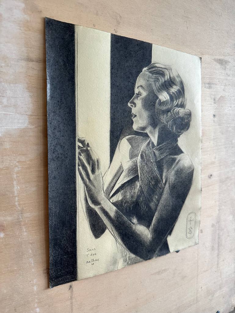Original Cubism People Drawing by Corné Akkers