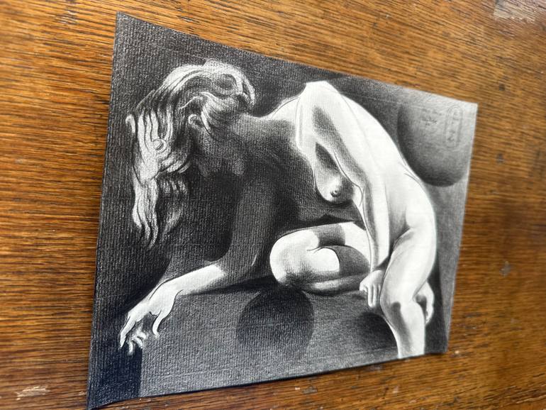 Original Cubism Nude Drawing by Corné Akkers