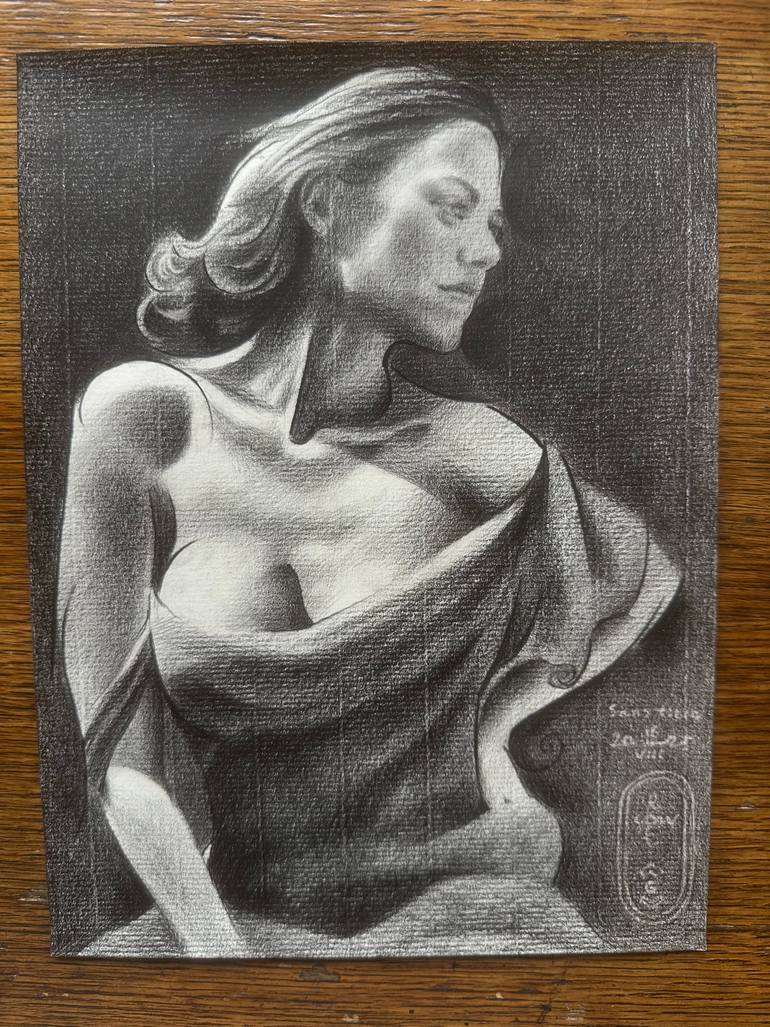 Original Art Deco People Drawing by Corné Akkers