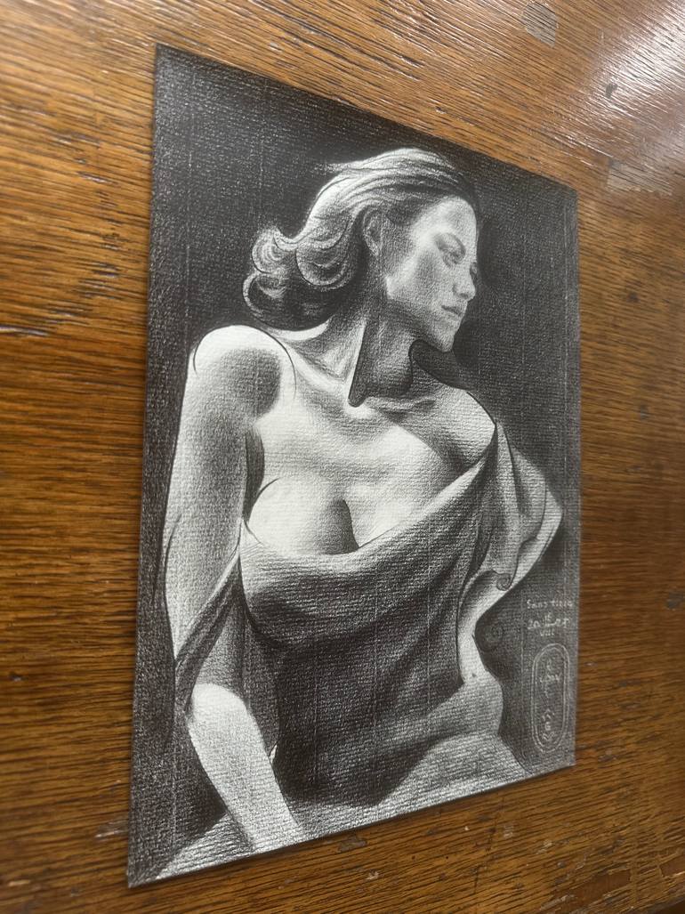 Original Art Deco People Drawing by Corné Akkers