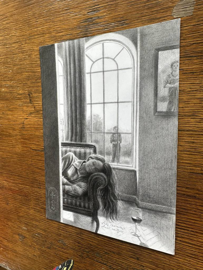 Original Realism Nude Drawing by Corné Akkers