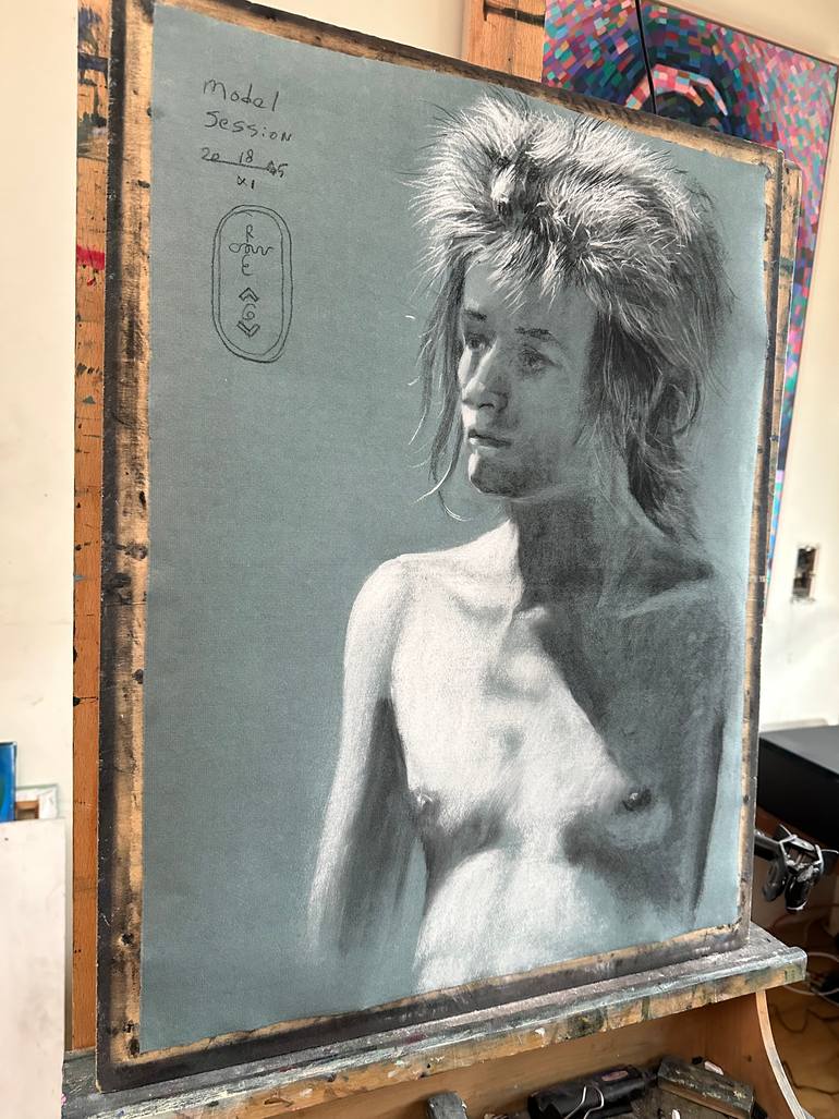 Original Impressionism Nude Drawing by Corné Akkers