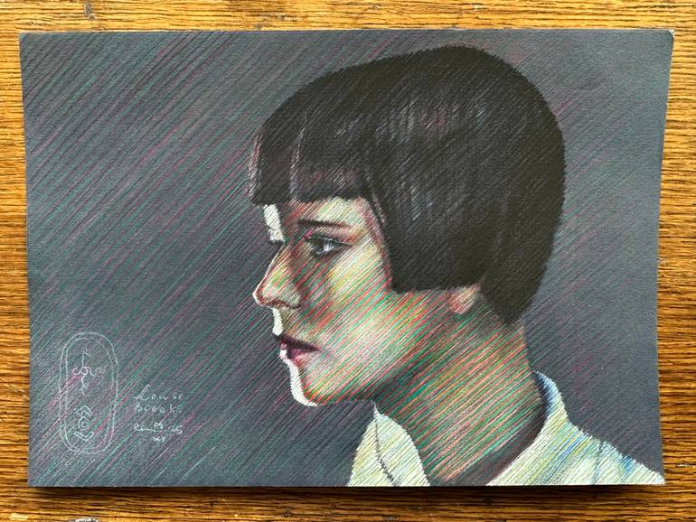 Original Art Deco Women Drawing by Corné Akkers