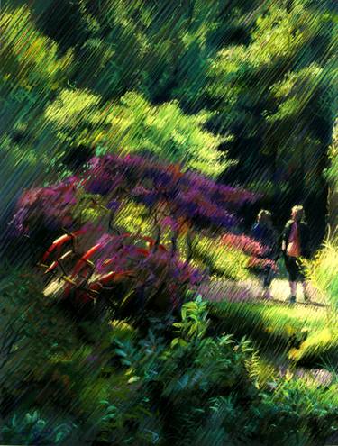Original Impressionism Garden Drawings by Corné Akkers